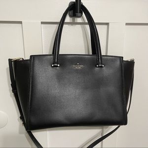 Kate Spade Large Black Leather Satchel